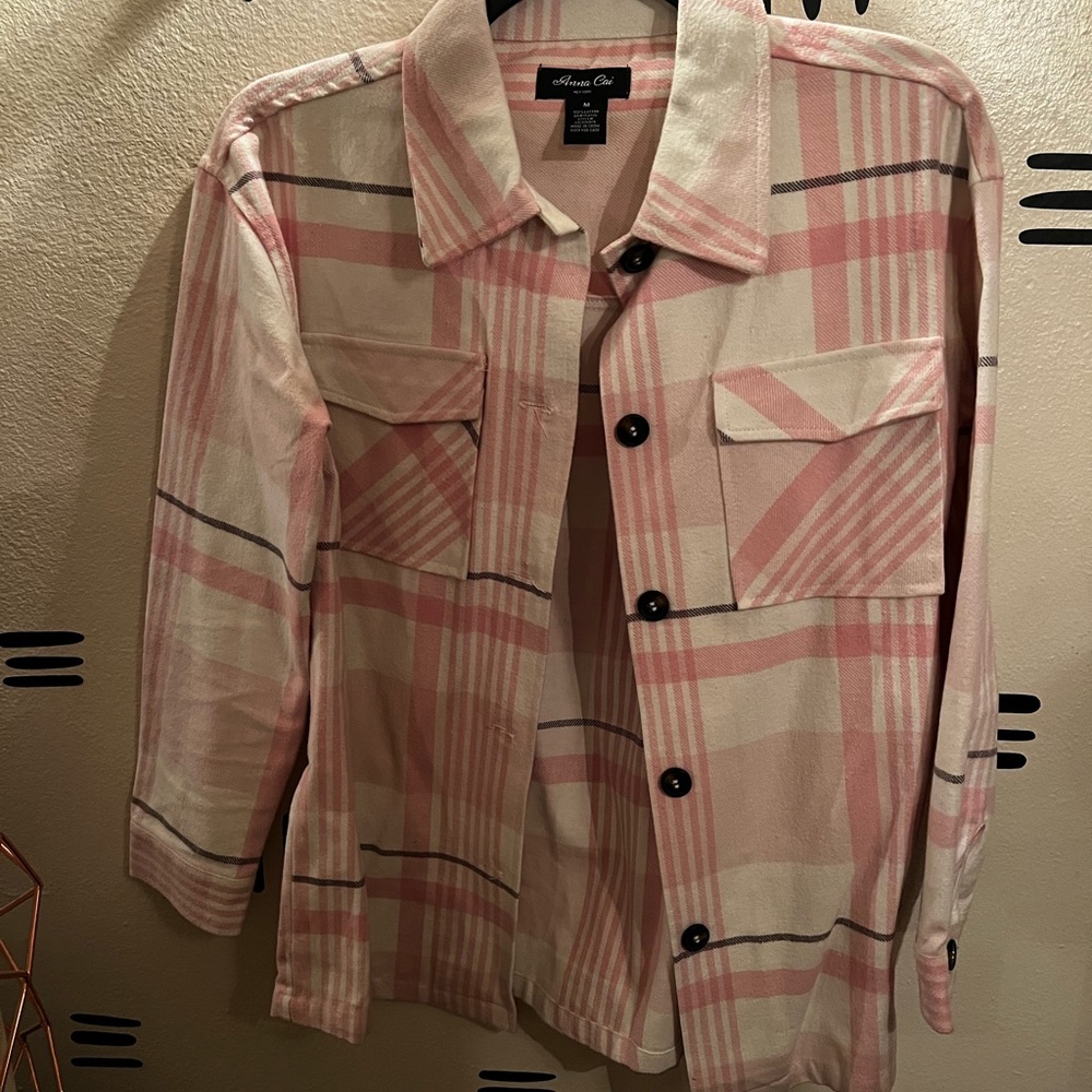 Pink Flannel Shacket